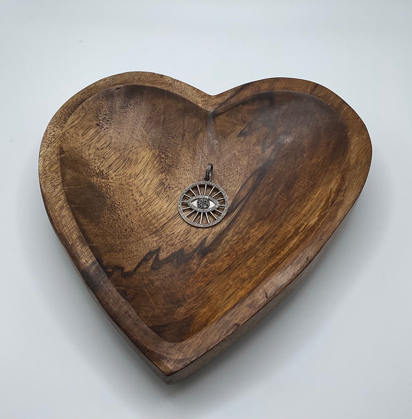 Round Diamond Evil Eye Charm
