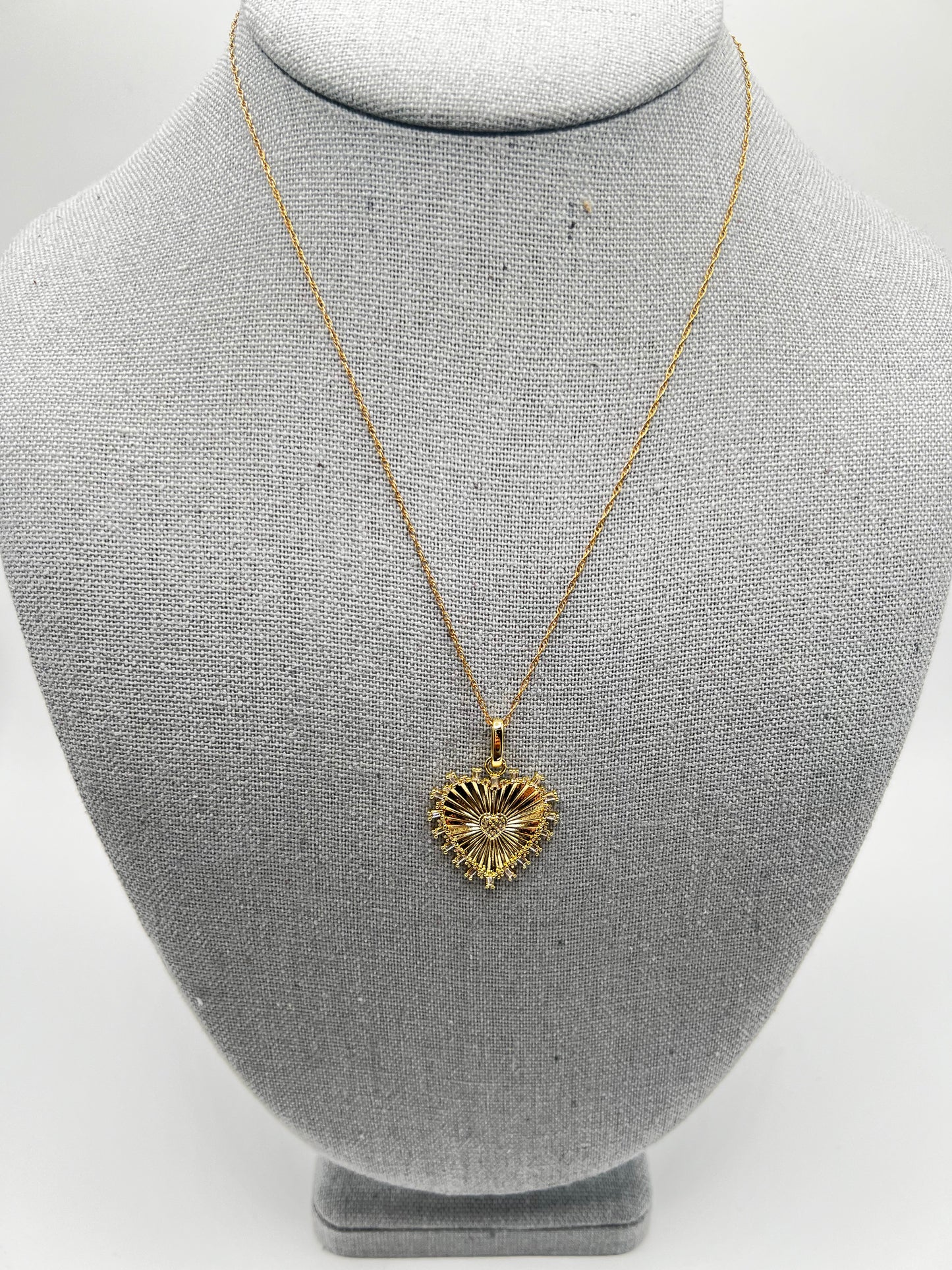 Gold Filled Heart with Gold Filled Heart Charm