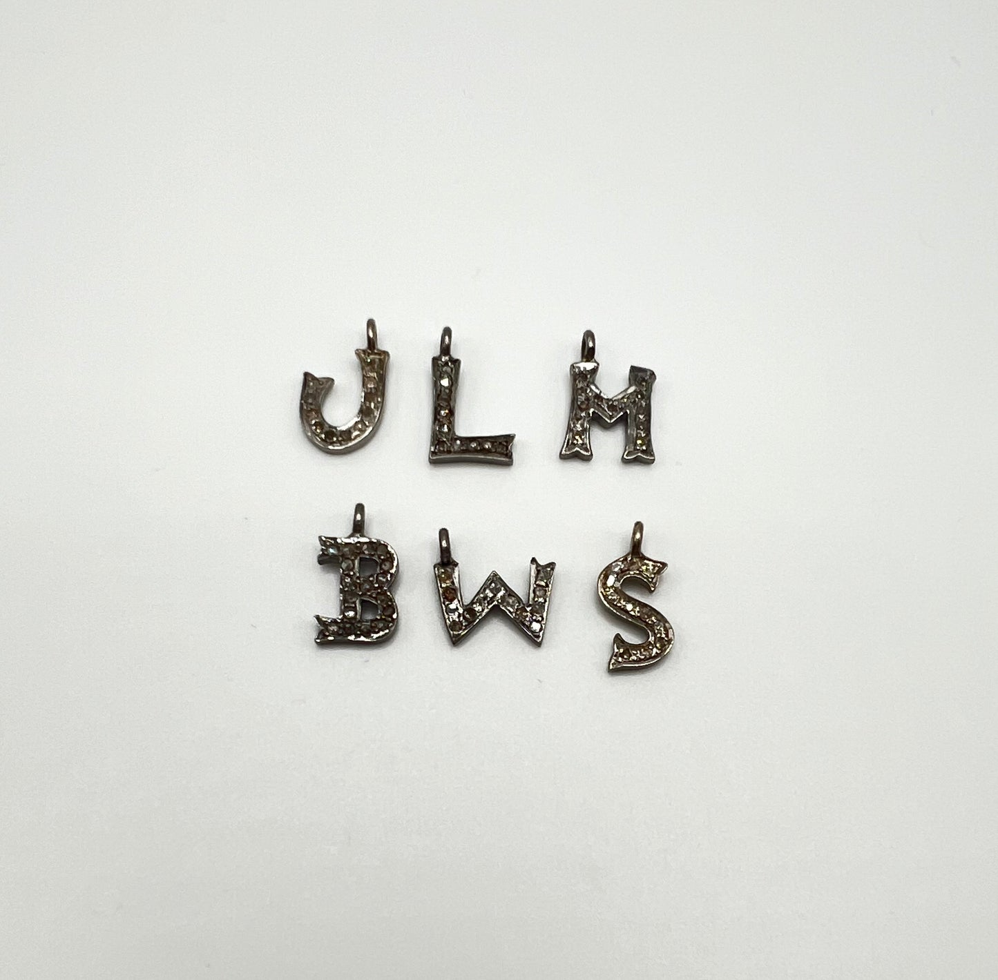 Diamond Initial Charms